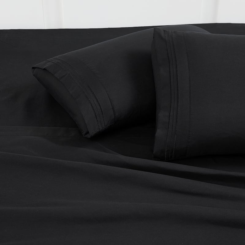 Sweet Home Collection Luxury Embroidered Ultra Soft Microfiber Pillowcases 2 Pack
