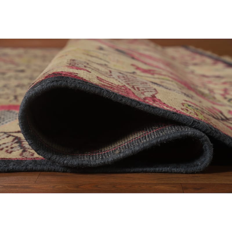 Hand Knotted Oriental 100% Wool Carpet Traditional All-Over Brown Ziegler Area Rug - 12' 2'' X 8' 8''