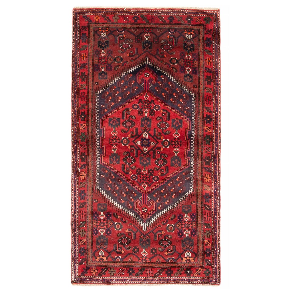 ECARPETGALLERY Hand-knotted Andelz Red Wool Rug - 3'8 x 7'1