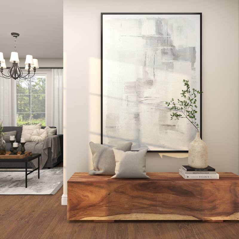 Canvas Abstract Living Room Framed Wall Art with Black Frame
