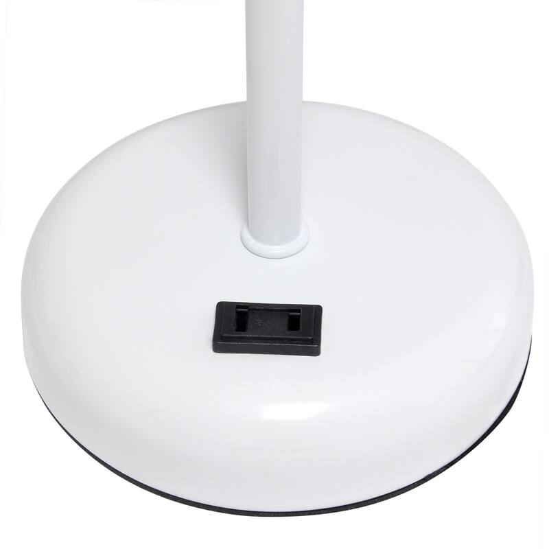 19.5" Modern Table Lamp with USB Charging Port and Fabric Shade for Home Office or Bedroom