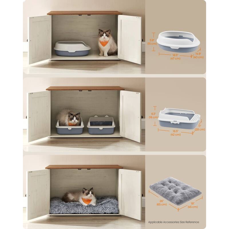 Hidden Cat Litter Box Cabinet, Ideal for Pets