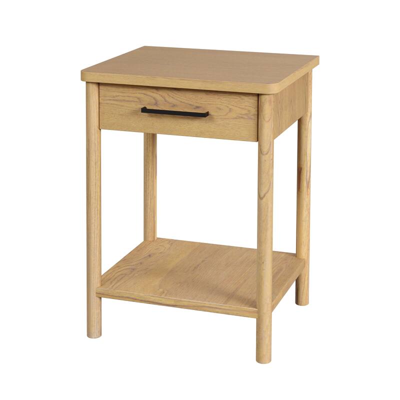 Lennon 1 Drawer Rounded Leg Wood Nightstand