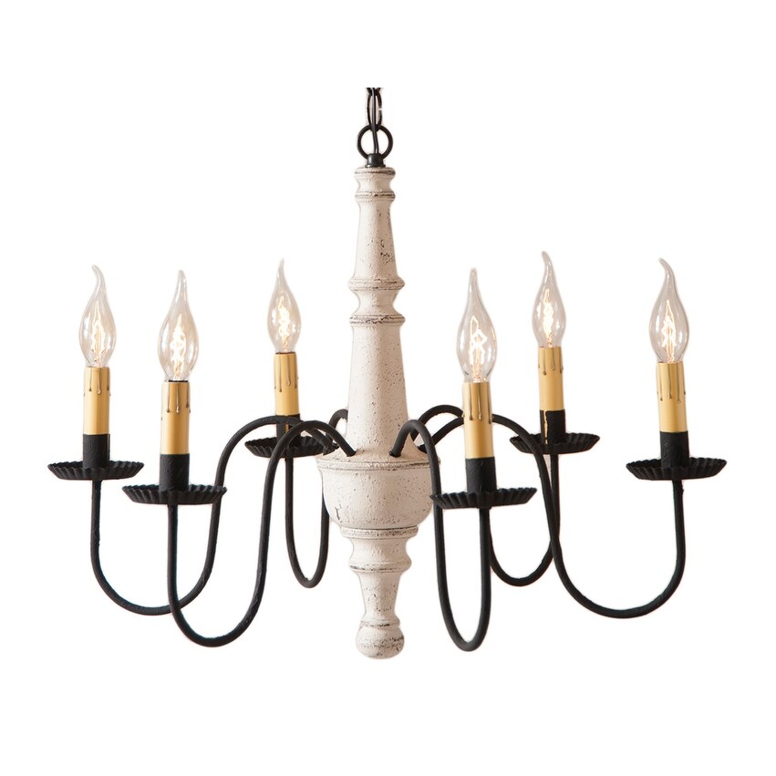 Harrison Chandelier in Vintage White - 19 X 26.75 X 26.75 inches - Chandeliers For Bedrooms by Overstock.com