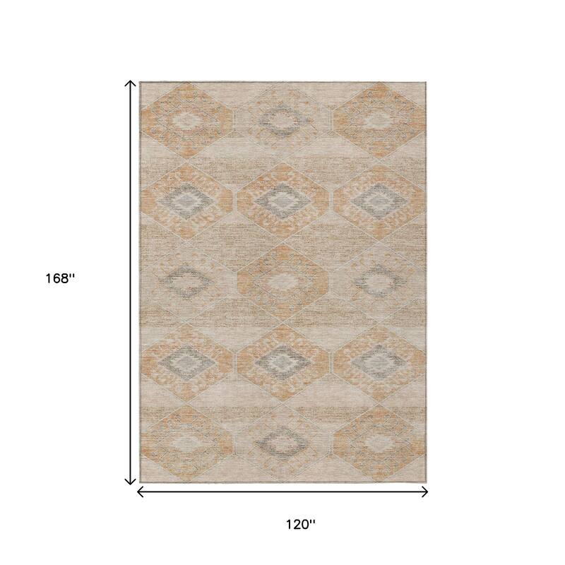 HomeRoots Aztec Transitional Rectangle Outdoor Rug