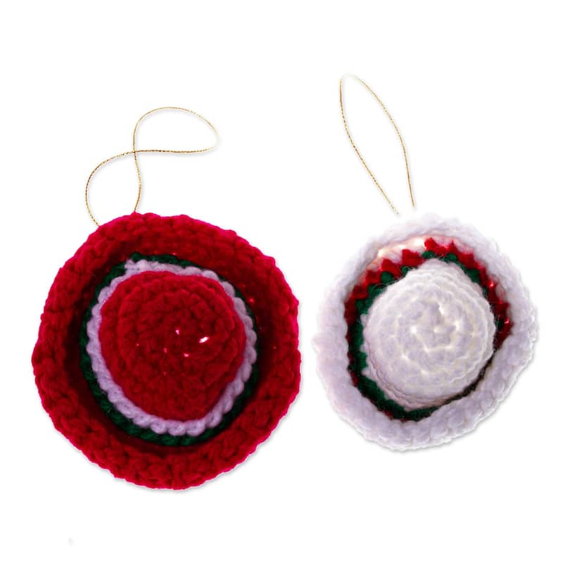 Novica Handmade Holiday Sombreros Crocheted Ornaments (Pair)