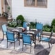 preview thumbnail 174 of 174, Patio Dining Set, Outdoor Dining Table and Chairs Set with Textilene Chairs, Adjustable Umbrella Hole for Garden, Backyard