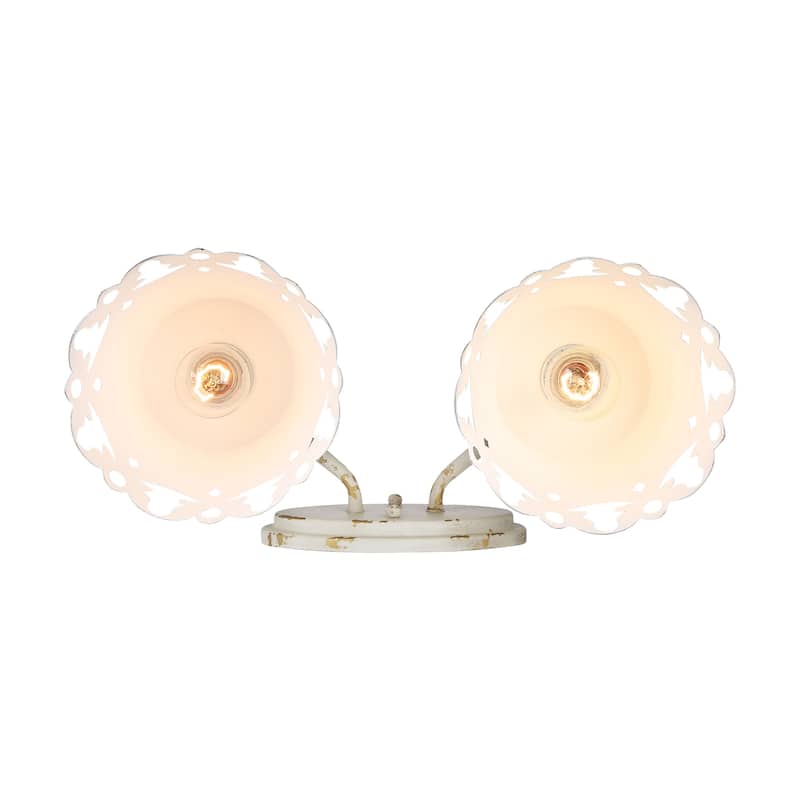 Wry Lighting Eloise 2-light Vanity in Antique Ivory