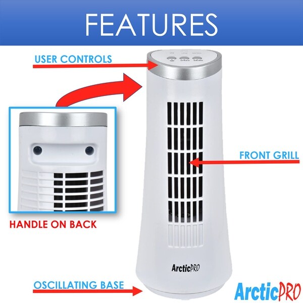 mini oscillating tower desk fan