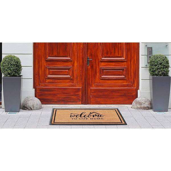 Geometric 24 X 48 P A1 Home Collections A1HOME200134-24X47.5-P A1HC Rubber & Coir Monogrammed Large Doormat 24X47.5 Black/Beige Geometric 24 X 48 P A1 Home Collections A1HOME200134-24X47.5-P A1HC Rubber & Coir Monogrammed Large Doormat 24X47.5 Black/Beige