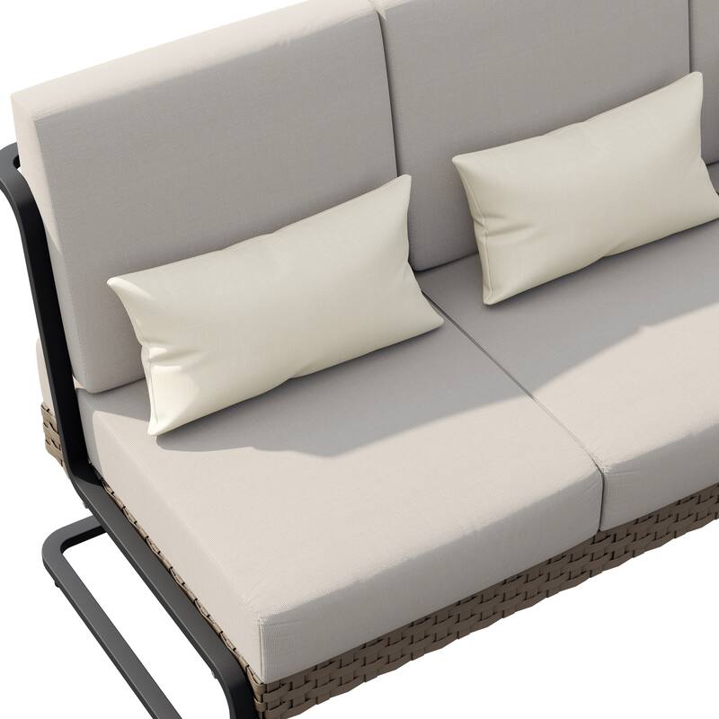 Corvus Akrotiri Outdoor Wicker Armless Loveseat
