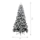 Maypex Lighted Flocked Green Spruce Artificial Christmas Tree