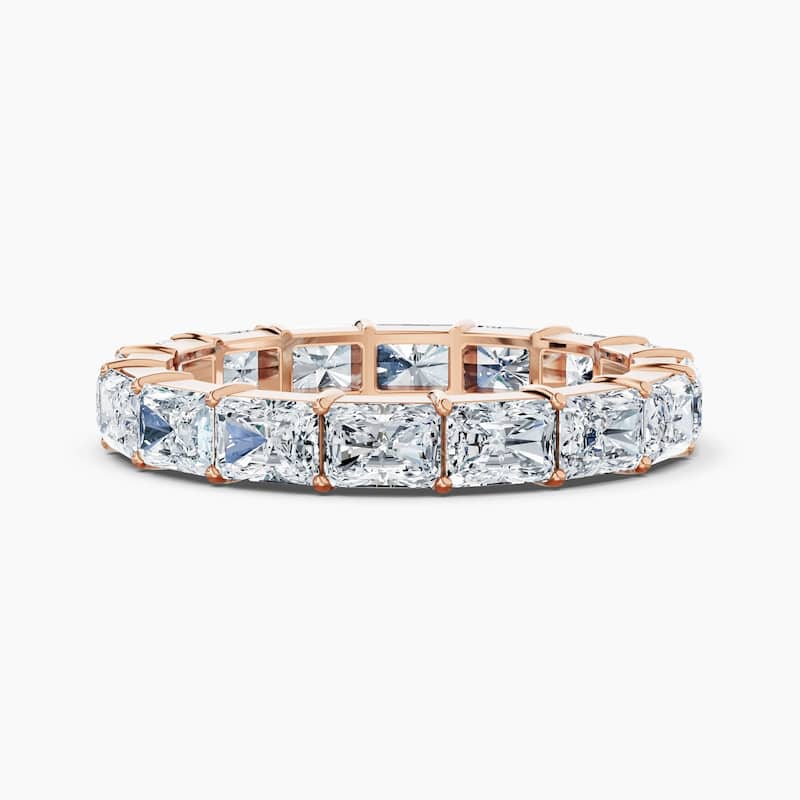 Auriya 14k Gold Radiant East-West Lab Grown Diamond Eternity Band 2.10 - 8.25 ct. tw. (F-G, VS) - 3.20 ct. wt. - 5.5 - Rose