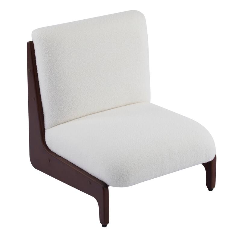 Christopher Knight Home - Modern Rubber Wood + Fabric Accent Chair