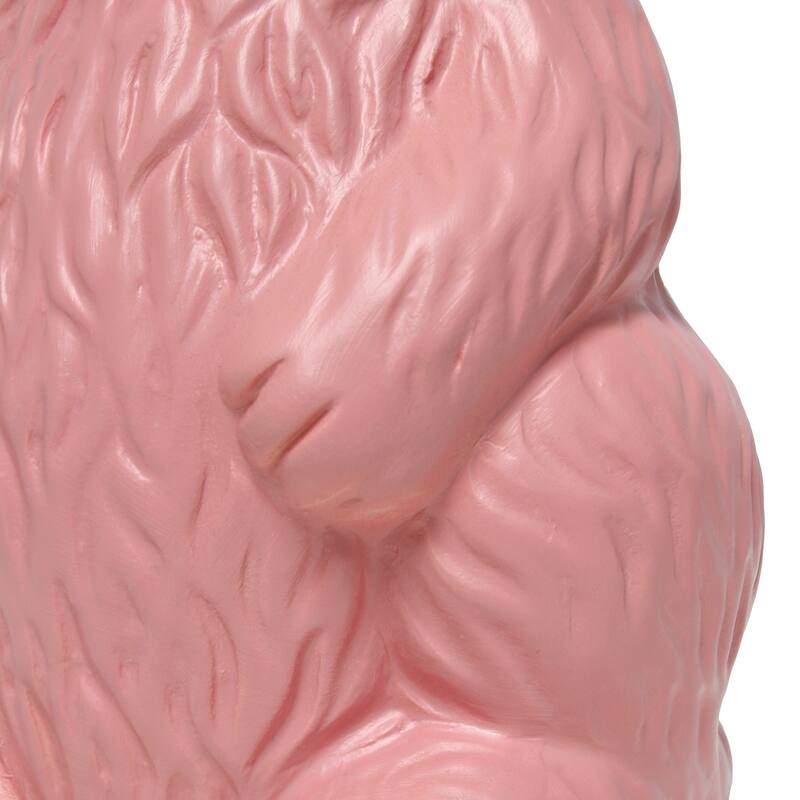 16.33 in. Pink Finish Table Lamp with Pink Shade, Sturdy Table Lamp for Living Rooms and Bedrooms