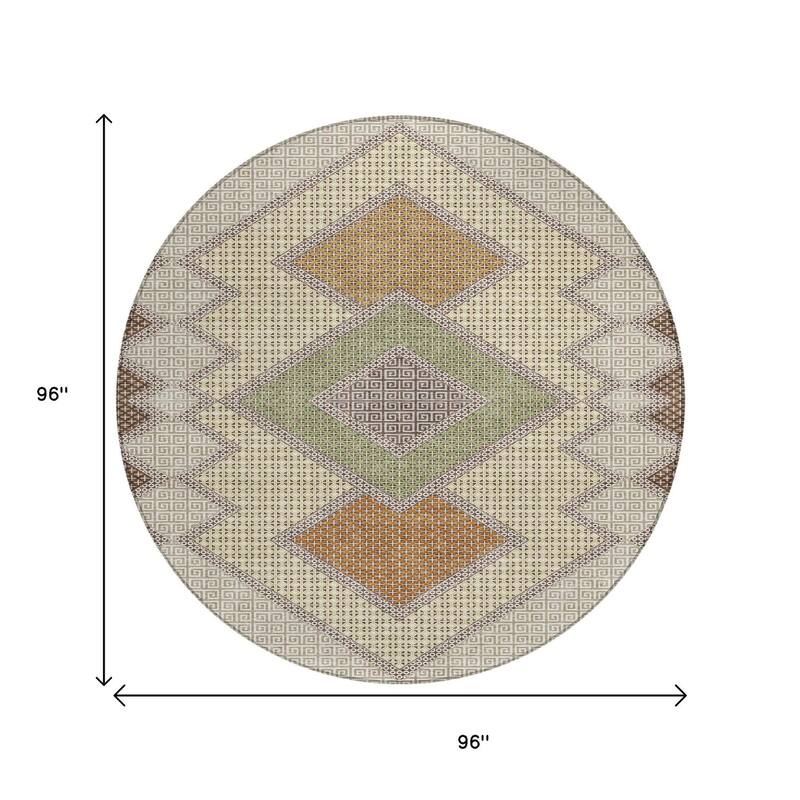 HomeRoots Geometric Transitional Rectangle Outdoor Rug