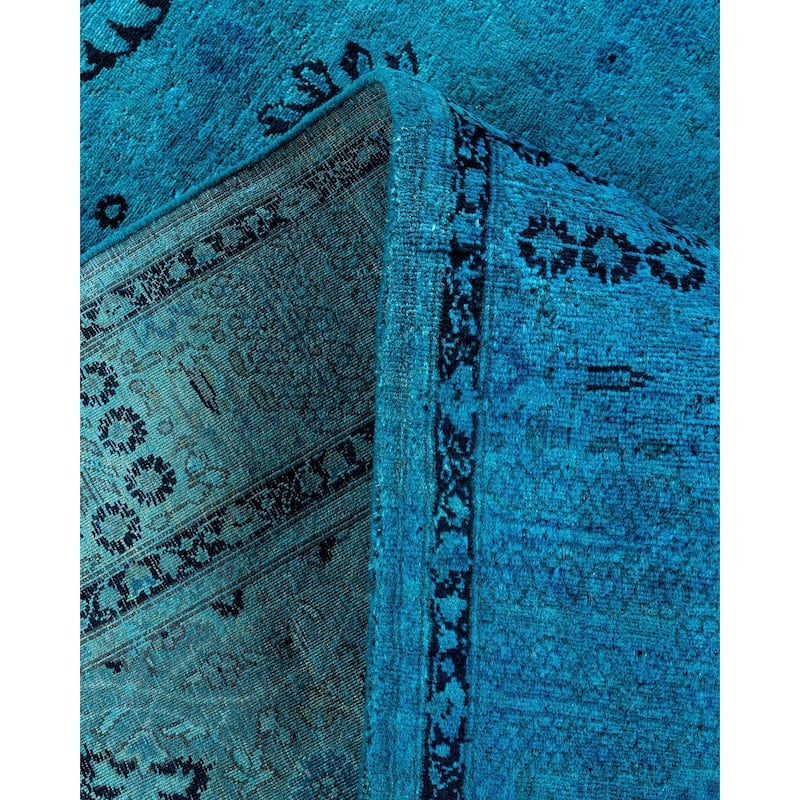 Contemporary Overdyed Wool Hand Knotted Area Rug - 4' 7" x 7' 4"