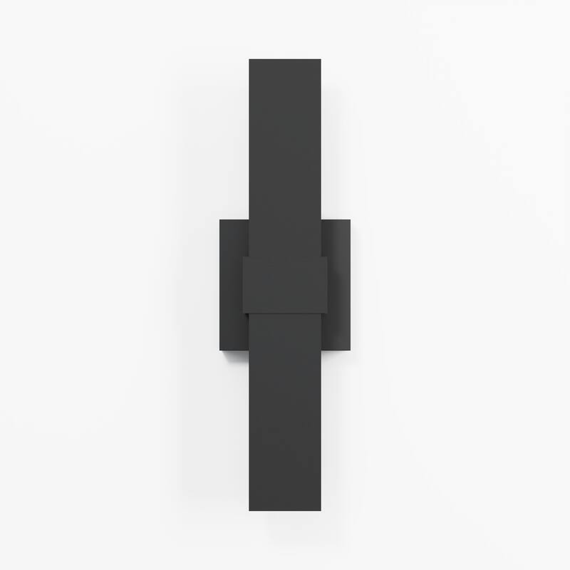 1-Light Black/White Aluminum LED Outdoor Wall Sconce