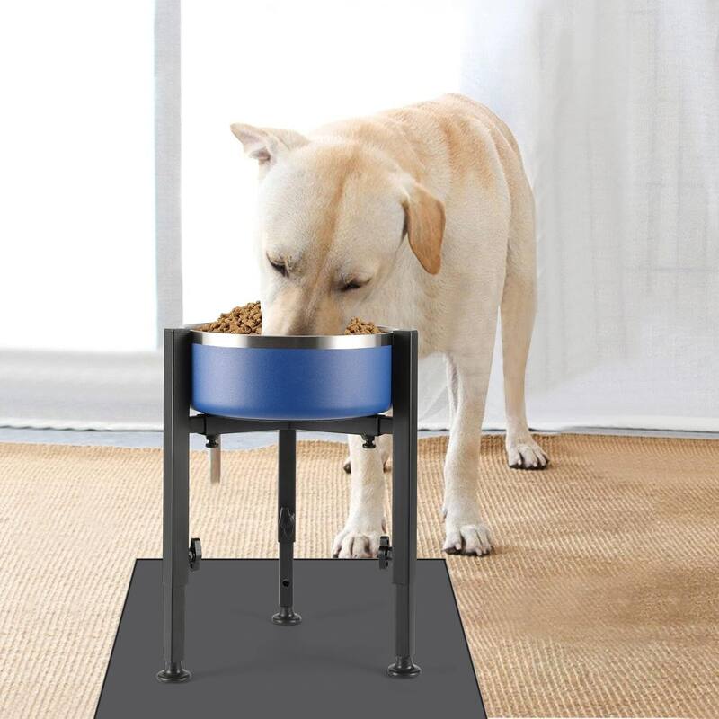 Adjustable Elevated Dog Bowl Stand for Medium and Large Dogs, 7-11" Wide, 4 Heights Metal Raised Feeder (Bowl Not Included)