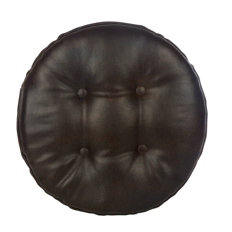 Klear Vu St. Germain Faux Leather Barstool Cushion Set, Set of 2