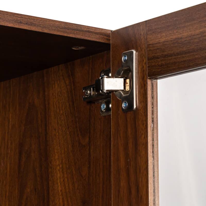 Display Cabinet with Acrylic Doors & LED Lights - 5-Shelf Curio Storage Bookcase, Glass Showcase