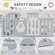 preview thumbnail 7 of 19, Homall 16-Panel Baby Playpen Kids Activity Centre Playard Center with Lock Door Rubber Bases,Multi-color