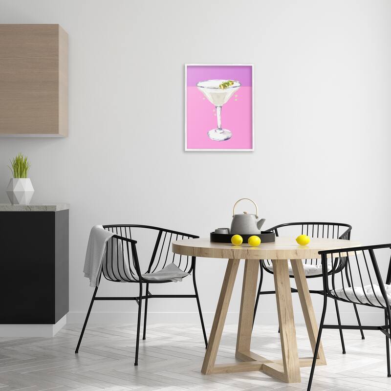 Stupell Bright Olive Martini Framed Giclee Art Design By Susan Jill