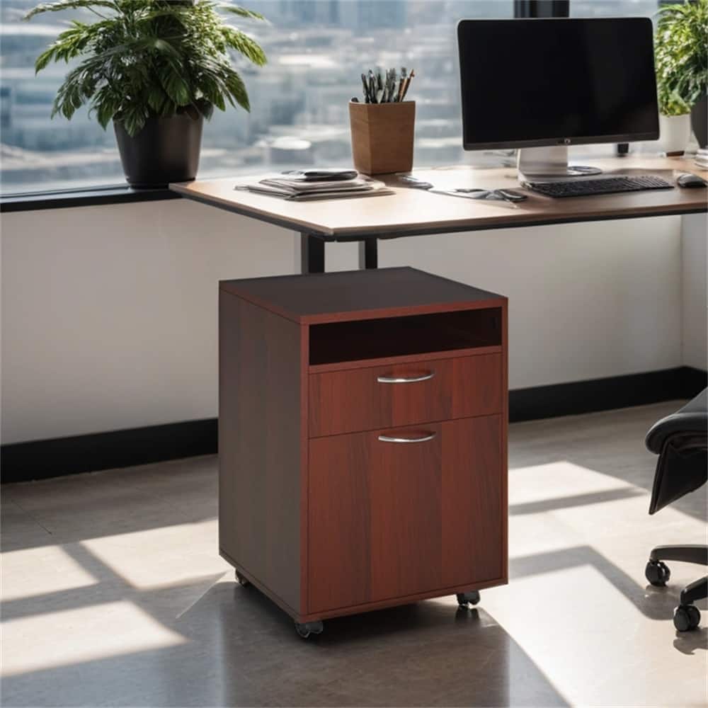 Mobile Storage Cabinet Organizer w/Drawer,Printer Stand with Castors