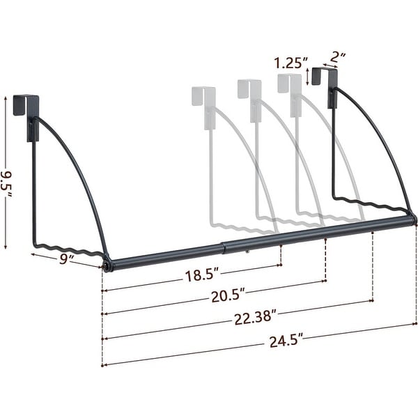 Over-the-door hangers, extendable and adjustable - 18.5 x 18.5 x