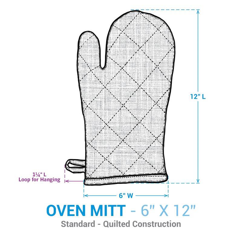 Patricia Heaton Home Blue Geo Oven Mitt - 12 x 6 x 0.5