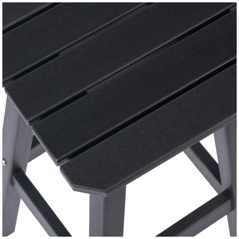 Polytrends Laguna Hdpe All Weather Outdoor Patio 29" Square Bar Stool (Set Of 2)