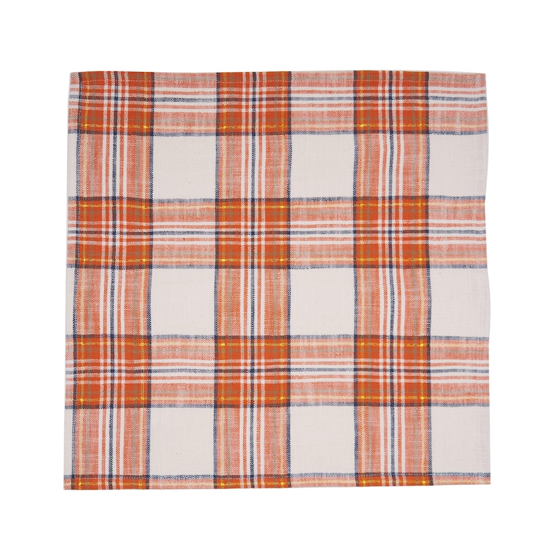 Gibson Plaid Napkin S/6 - Beige