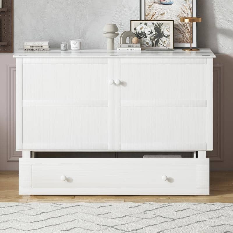 Mixoy Murphy Bed with Charging Station,Built-in Mattress