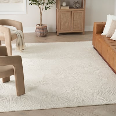 Nourison Avra Indoor only Floral Handmade Wool Area Rug