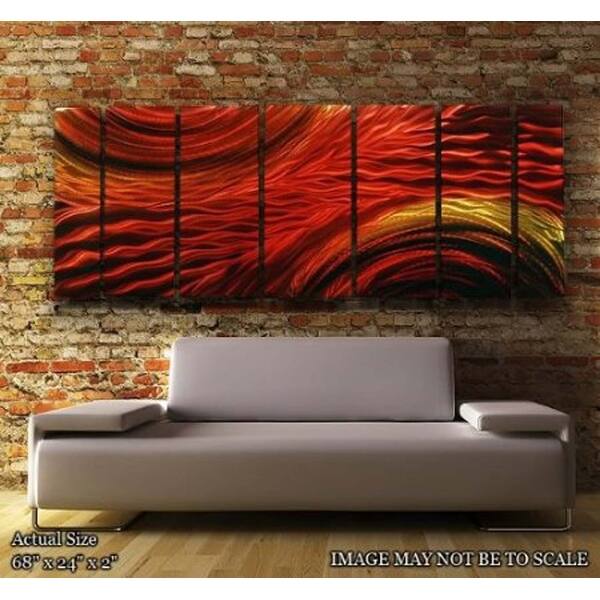 Shop Statements2000 Metal Wall Art Abstract Red Gold Fall Decor By