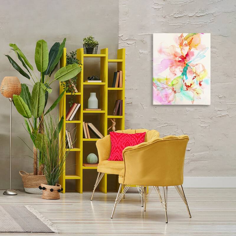 Stupell Abstract Watercolor Island Flowers Canvas Wall Art Design By Gemma Bardot