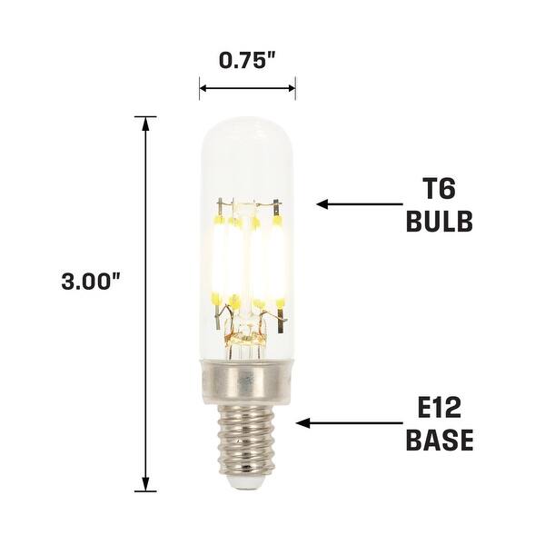 Westinghouse Lighting 4.5 Watt (40 Watt Equivalent) Clear T6 Dimmable ...