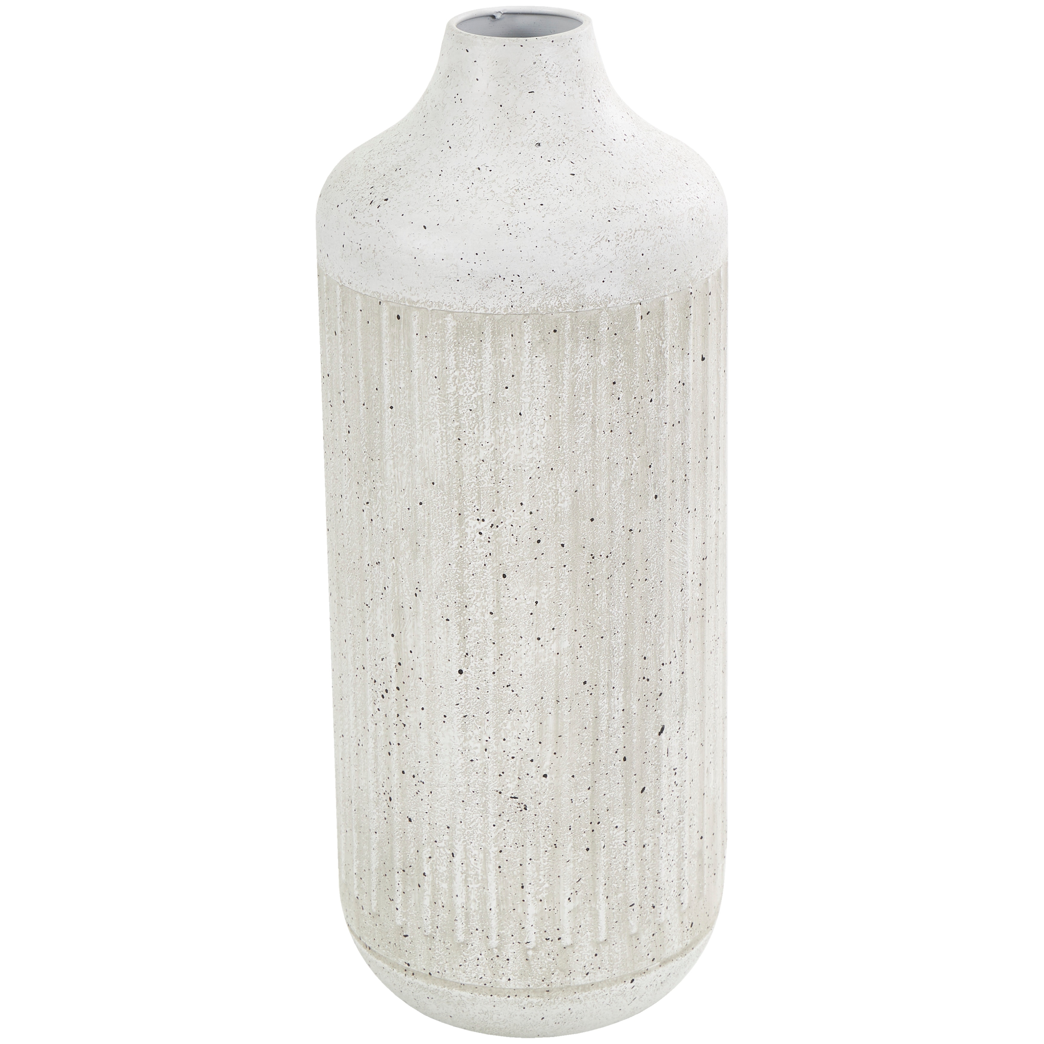 Metal Textured Vase - Gray - Roche River Decor - 7"W x 7"L x 17"H