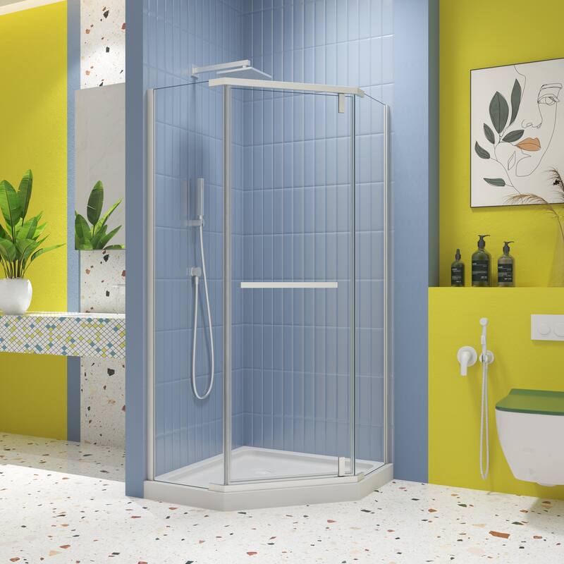 Sliding shower door, with 1/4" tempered glass