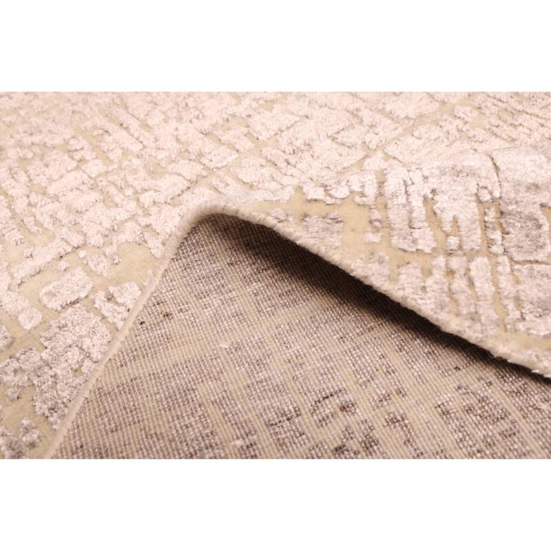 ECARPETGALLERY Hand-knotted Legacy Grey Silk, Wool Rug - 5'10 x 5'10