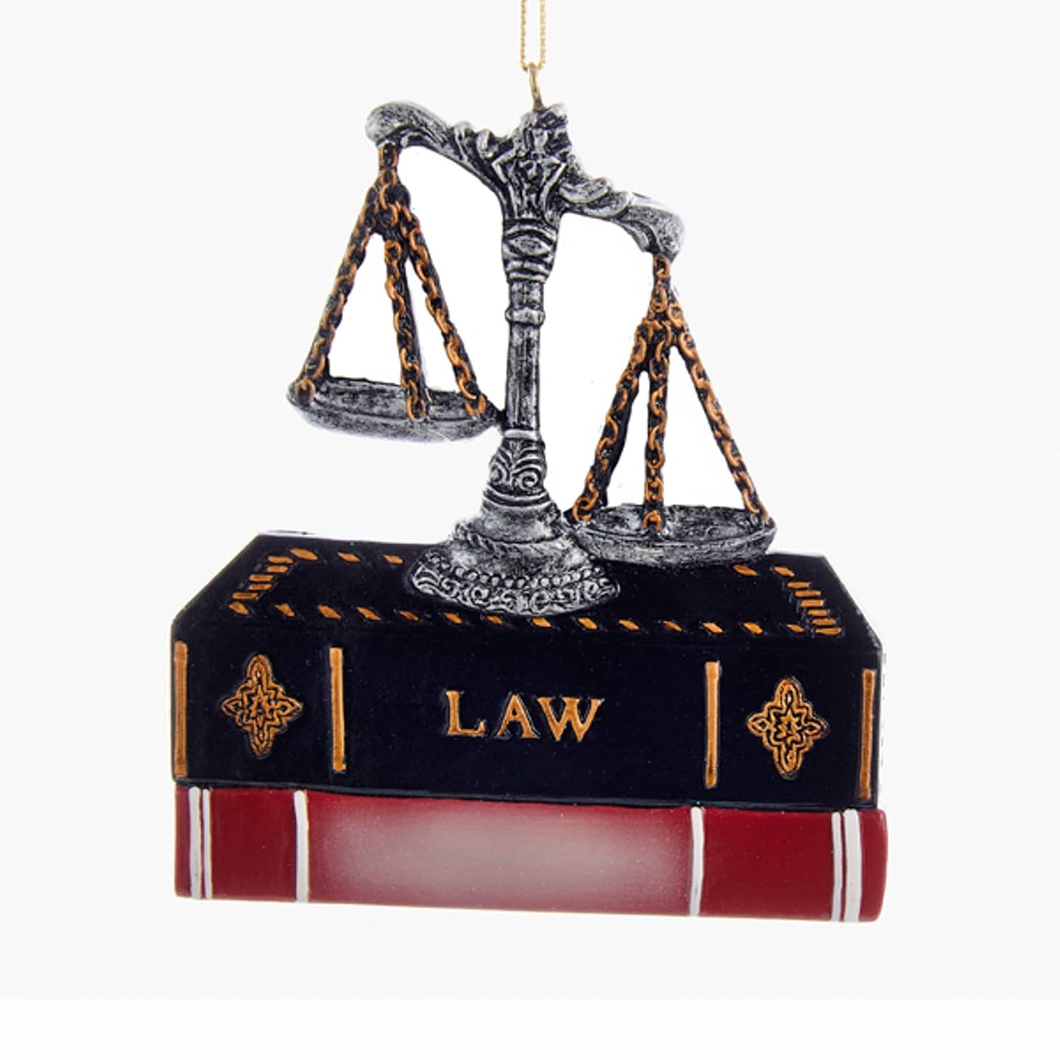Shop Kurt Adler Lawyer Attorney Scales Of Justice And Law Books Ornament Overstock 16418110