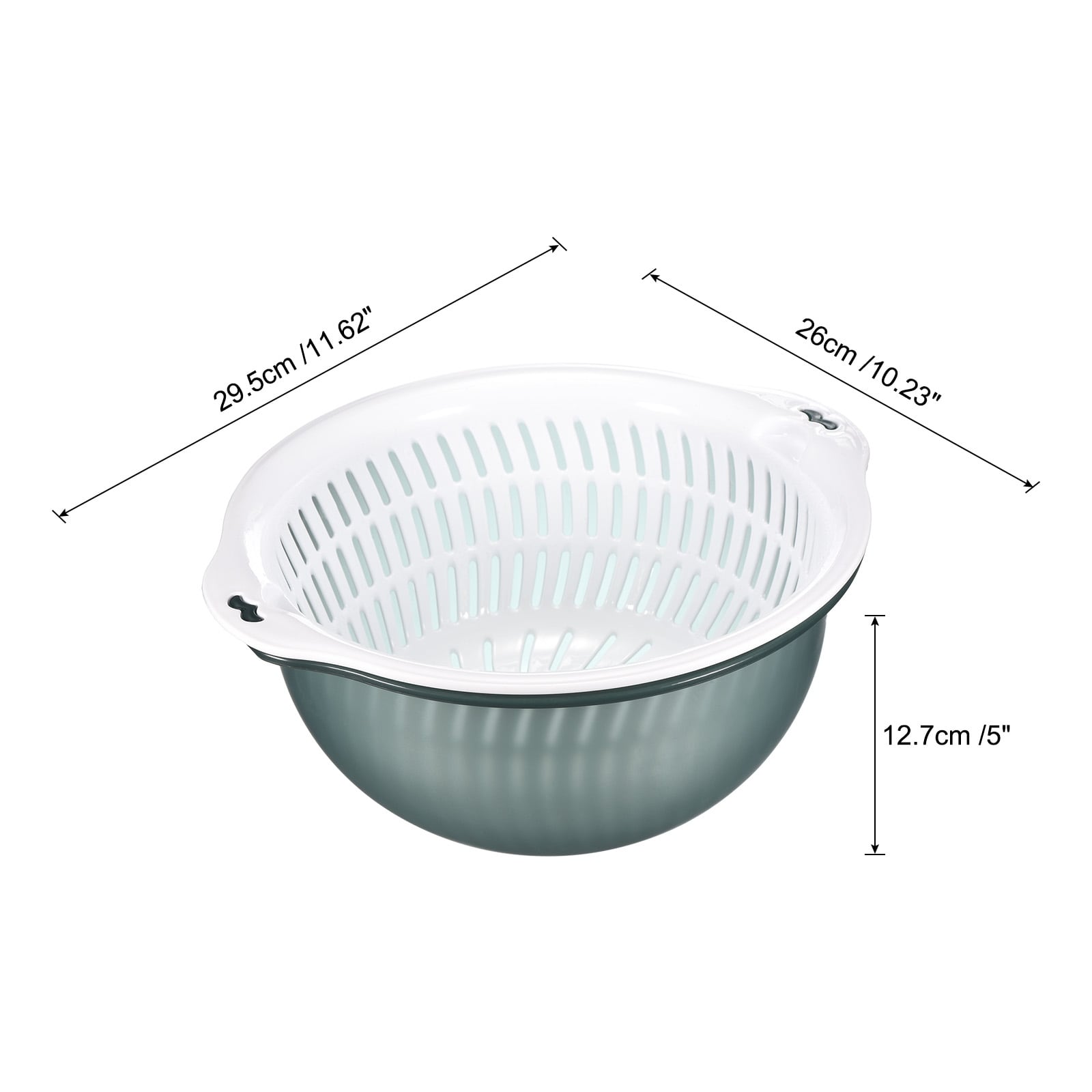 Double Layers Drain Basket Plastic Kitchen Strainer Colander Bowl
