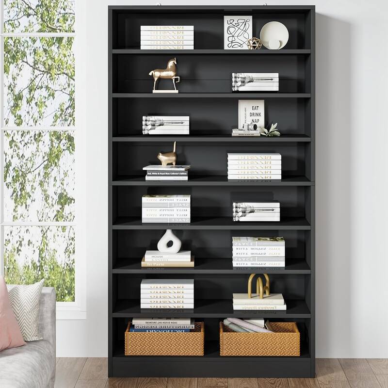 Large Bookcase, Open Display Shelf, Storage Cabinet Organizer Bookshelf for Living Room, Home Office, Library, Bedroom