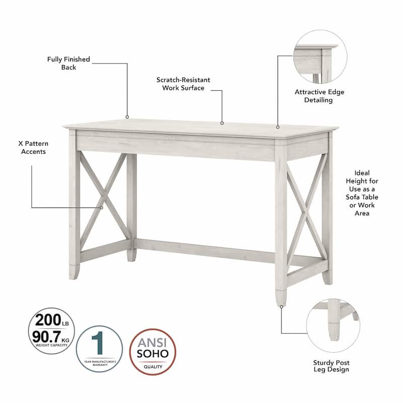 Key West 2 Person Desk Set with Lateral File Cabinet by Bush Furniture