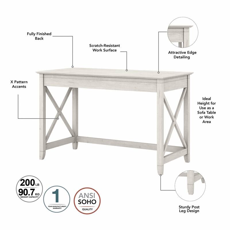 Key West 48W Writing Desk with Lateral File Cabinet by Bush Furniture