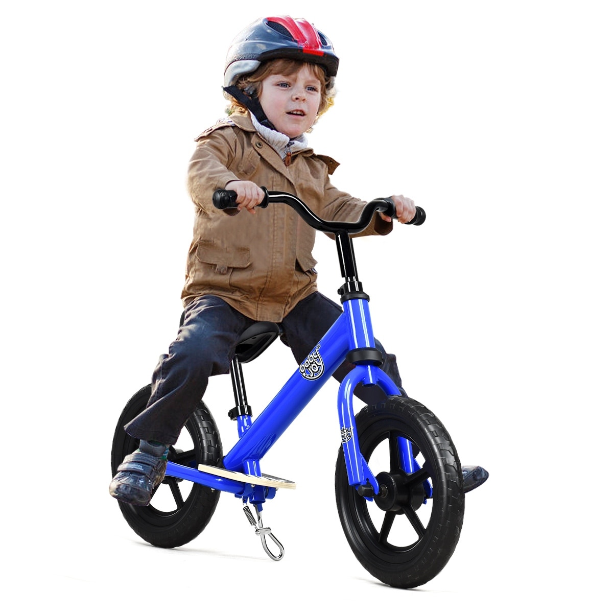 12/" Kids Balance Bike No Pedal Sport Training Bicycle with Adjustable Seat Blue
