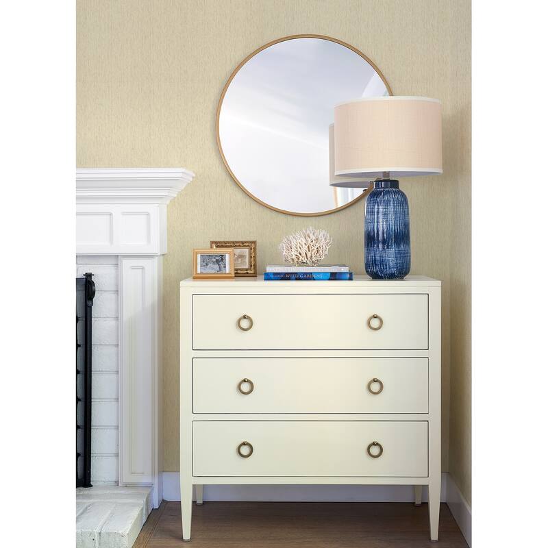 A-Street Prints Biyu White Paper Weave Wallpaper