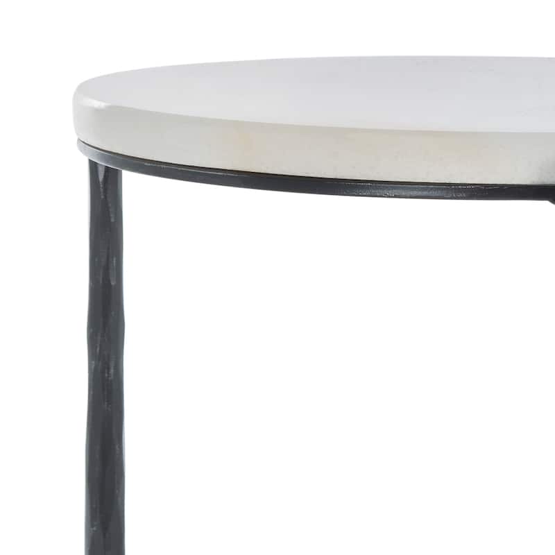 SAFAVIEH Couture Marylou Marble Top Drink Table - 13"W x 12"D x 23"H
