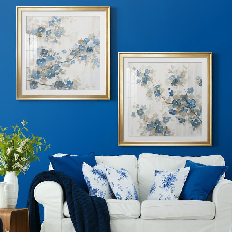 Dogwood in Blue I Premium Framed Print - Ready to Hang