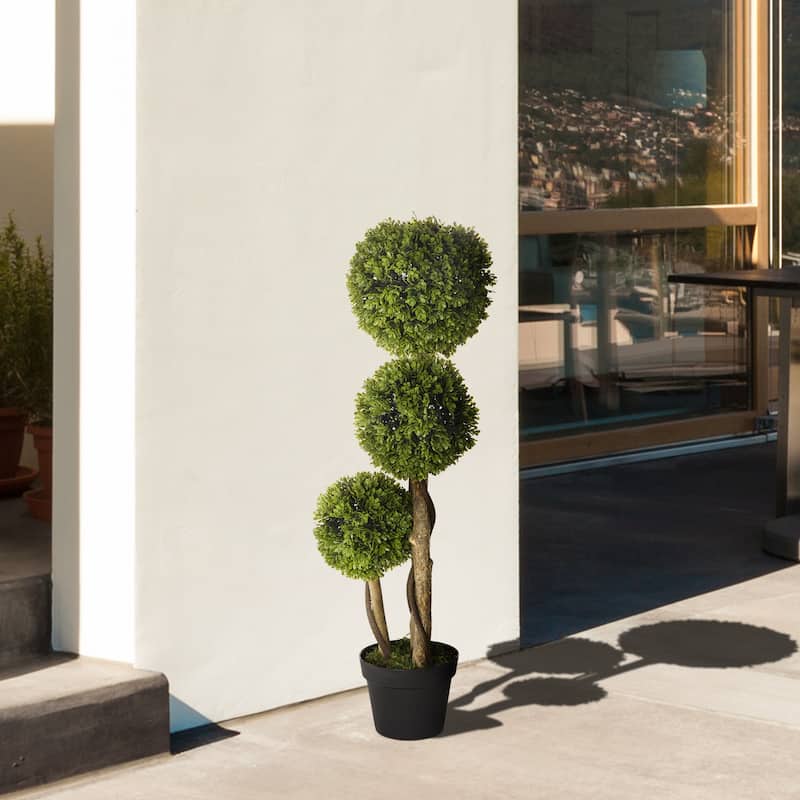 HOMCOM 35.5" Artificial Plant in Pot